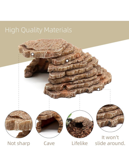 Escondite para Reptiles Relaqcc Pequeño 18.5x11.2x7.6cm