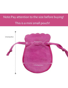 10 Bolsas de Terciopelo Wanerxin para Joyería Rosa Bebé 6.86x8.89cm 2