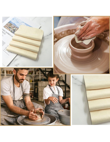 20 Piezas de Chamois Natural 17.5x14.5 cm para Alfarería