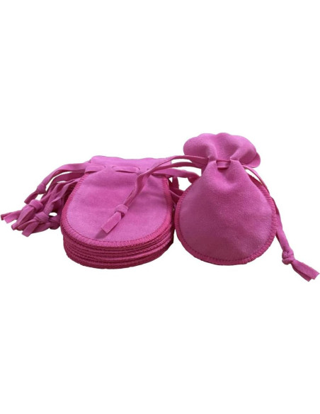 10 Bolsas de Terciopelo Wanerxin para Joyería Rosa Bebé 6.86x8.89cm