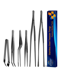 Juego de Pinzas de Cocina JETKONG 6 Pcs Acero Inoxidable 30.48 cm