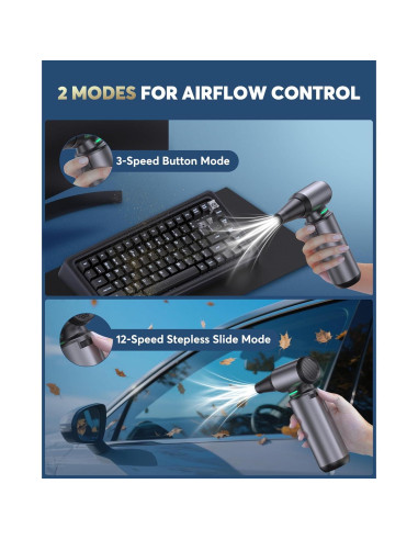 Soplador de Aire Comprimido OFISPEED W13 180000 RPM Recargable