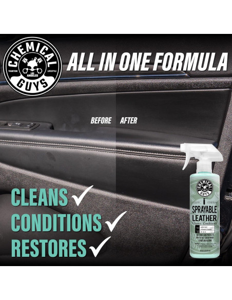 Limpiador y Acondicionador de Cuero Spray Chemical Guys 473 ml