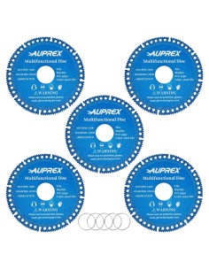 Paquete de 5 Discos Indestructibles AUPREX 10.16 cm Azul