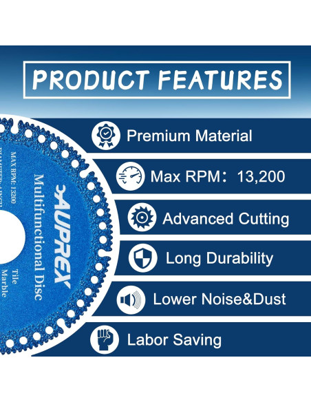 Paquete de 5 Discos Indestructibles AUPREX 10.16 cm Azul