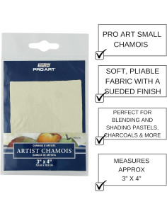 Chamois Pro Art 3x4" - Tela Suave para Acuarela y Dibujo 2