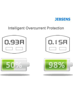 Cargador de Coche USB Doble JEBSENS 4.8A 24W con Pantalla LED 2