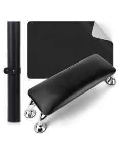 Reposabrazos para Uñas Lionvison Negro con Alfombrilla 60x40cm