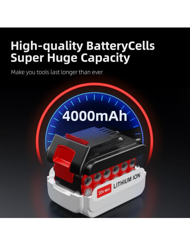 Batería de Litio 4.0Ah Black and Decker 20V Compatible