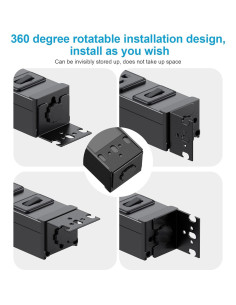Regleta de Metal HHSOET 8 Salidas 15A 125V 1.83m con Interruptor 2