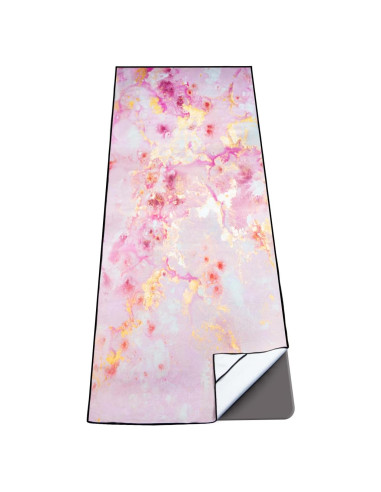 Toalla de Yoga Colorful Star 178x66 cm Microfibra Rosa Dorado