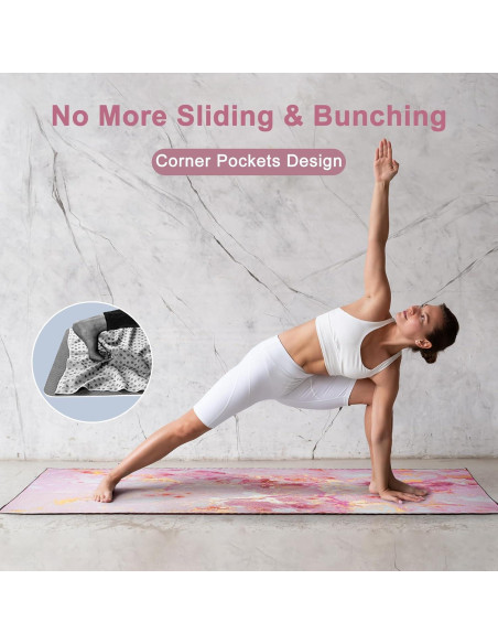 Toalla de Yoga Colorful Star 178x66 cm Microfibra Rosa Dorado Toalla de Yoga Colorful Star 178x66 cm Microfibra Rosa Dorado