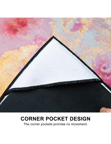 Toalla de Yoga Colorful Star 178x66 cm Microfibra Rosa Dorado