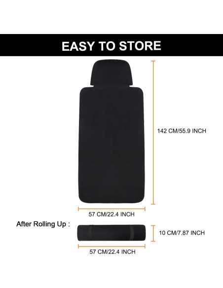 Cubierta de Asiento Impermeable INFANZIA Ajuste Universal Negro