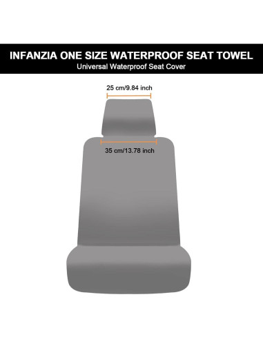 Cubierta de Asiento Impermeable INFANZIA Ajuste Universal Negro