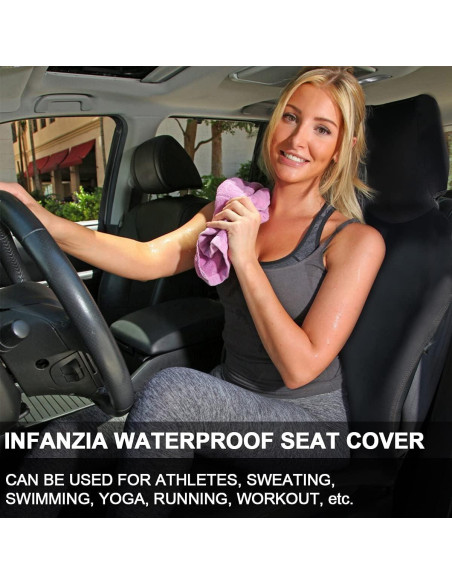 Cubierta de Asiento Impermeable INFANZIA Ajuste Universal Negro