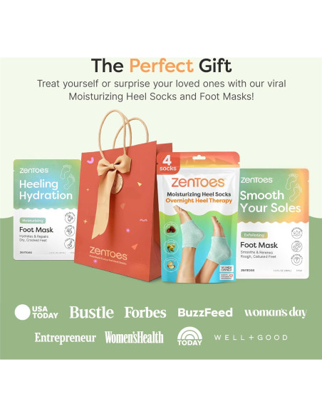 Máscara Exfoliante para Pies ZenToes - 3 Pares Aroma Pepino y Rosa