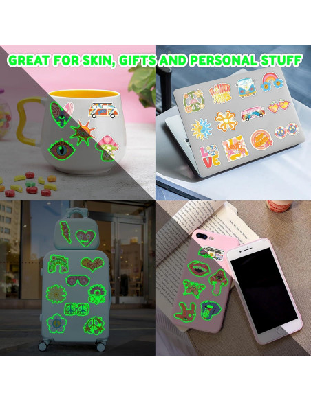 Tatuajes Temporales Pre-Cortados 96 PCS 60s 70s Hippie 91TATTOOS