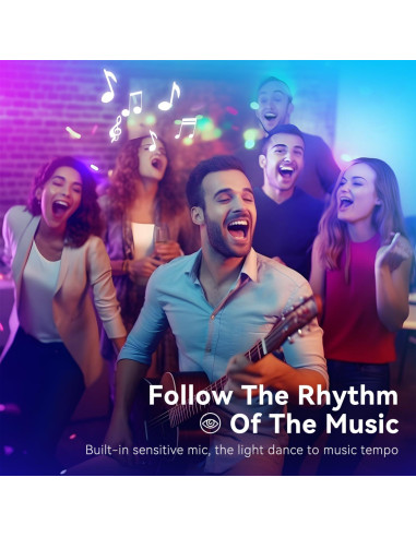 Tira LED Inteligente Aigostar 2.01m RGB Control Voz App