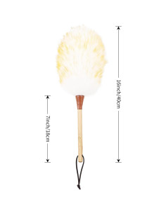 Plumero de Lana Natural Daieeparty 40.64 cm Mango Bambú 2