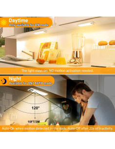 Luces LED de Sensor de Movimiento YLXS 30 LEDs Recargables 20cm 2