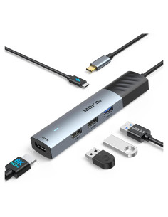 MOKiN Hub USB C 5 en 1 con HDMI 8K, 100W PD, 3 USB-A