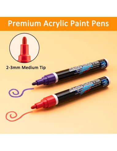 Set de 24 Marcadores de Pintura Acrílica IJIANG Multicolor