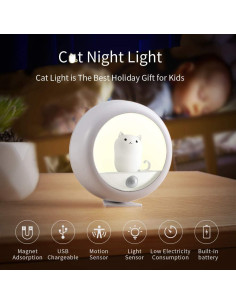 Luz Nocturna con Sensor de Movimiento Melaus USB Recargable 4000K 2