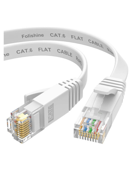 Cable Ethernet Cat 6e Folishine 3 m Plano RJ45 Alta Flexibilidad