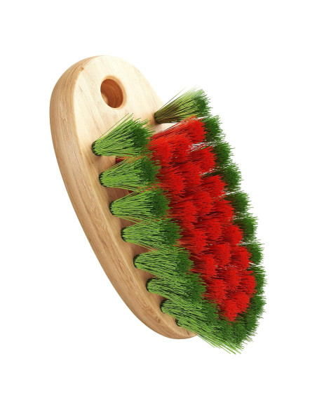 Cepillo Limpiador de Verduras KONEX - Mango de Madera, 11.4 cm