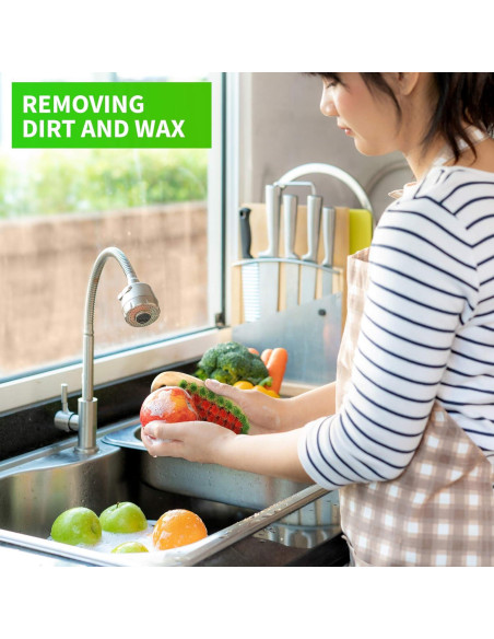 Cepillo Limpiador de Verduras KONEX - Mango de Madera, 11.4 cm