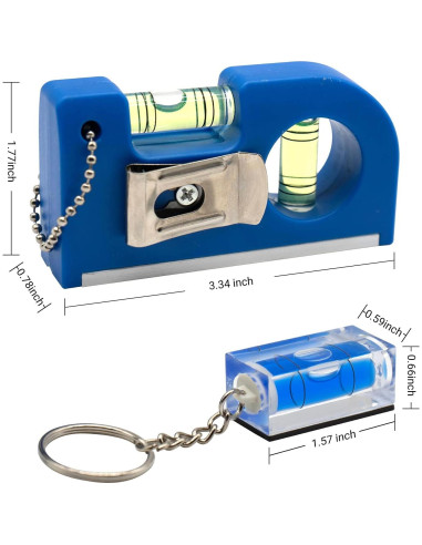 Niveles de Burbuja Mini Portátiles Sanung - 4 Piezas con Base Magnética