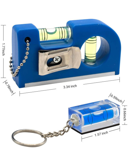 Niveles de Burbuja Mini Portátiles Sanung - 4 Piezas con Base Magnética