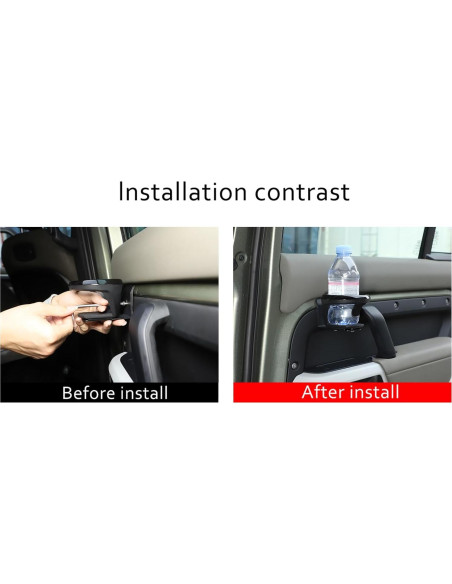 Soporte para Tazas de Puerta Land Rover Defender 2020-2025 Negro
