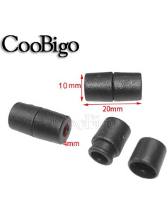 100 Hebillas de Plástico Negras CooBigo para Lanyards 20mm 2