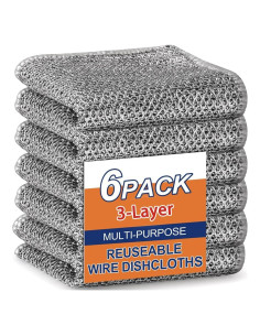 Esponjas de Alambre Kookkit 6 Piezas 20x20cm Sin Rayones