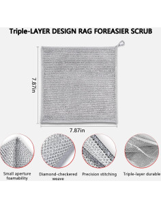 Esponjas de Alambre Kookkit 6 Piezas 20x20cm Sin Rayones 2