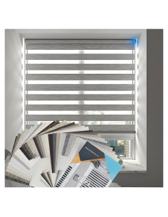 Muestra de tela de persianas motorizadas Blindify