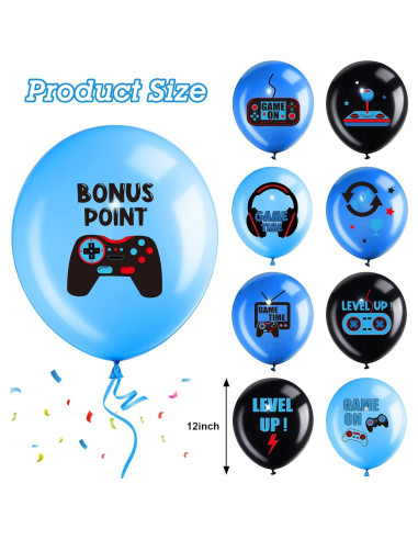 Conjunto de globos de cumpleaños Aoriher 36 piezas temática videojuegos