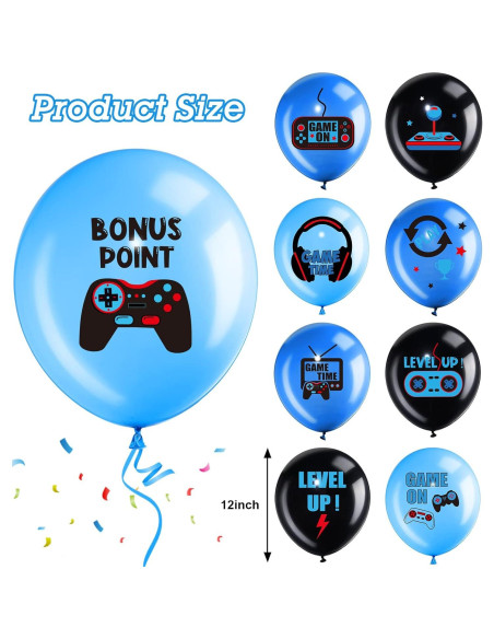 Conjunto de globos de cumpleaños Aoriher 36 piezas temática videojuegos