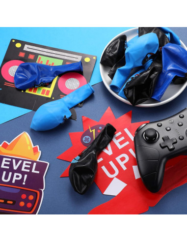 Conjunto de globos de cumpleaños Aoriher 36 piezas temática videojuegos