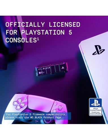 SSD M.2 WD_BLACK SN850P 2TB para PS5 hasta 7300MB/s