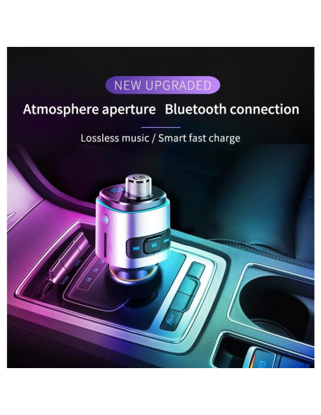 Transmisor FM Bluetooth 5.0 Couraglazer BC42 Carga Rápida USB