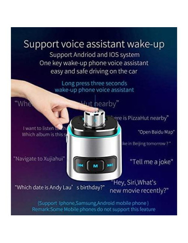 Transmisor FM Bluetooth 5.0 Couraglazer BC42 Carga Rápida USB