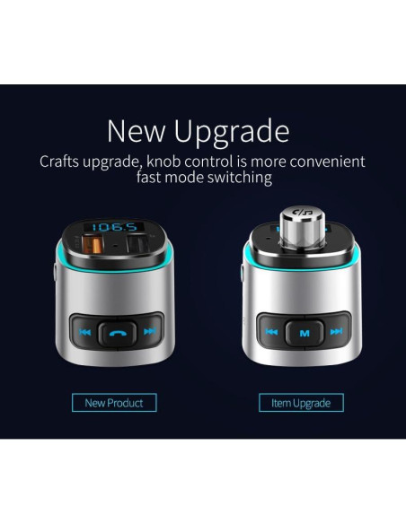 Transmisor FM Bluetooth 5.0 Couraglazer BC42 Carga Rápida USB