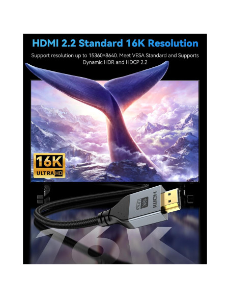 Cable HDMI 16K DGHUMEN 3m Ultra Alta Velocidad 96Gbps