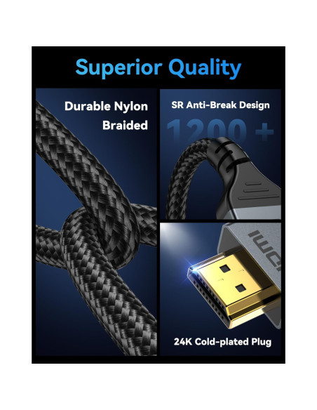 Cable HDMI 16K DGHUMEN 3m Ultra Alta Velocidad 96Gbps