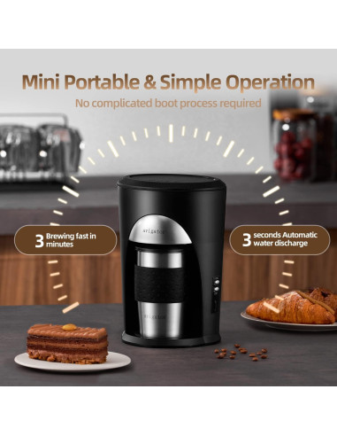 Cafetera Portátil Avigator de Goteo 1 Taza 0.3L Negra
