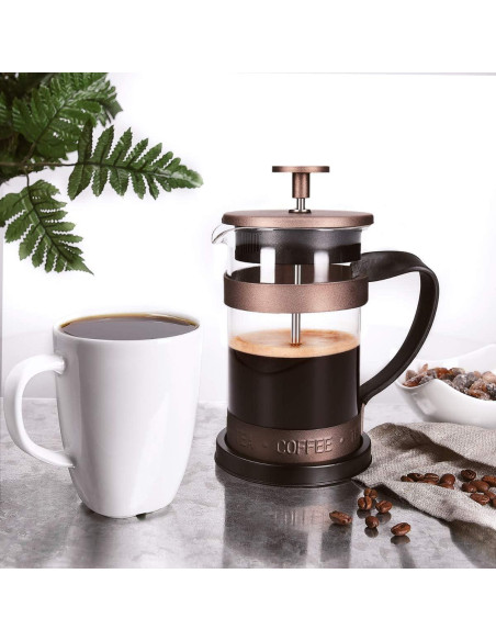 Cafetera Francesa Retro Navaris 350 ml Acero Inoxidable