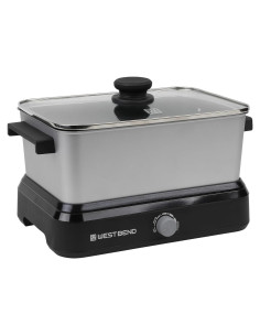 Olla de Cocción Lenta West Bend 5 Cuartos Antiadherente Plata